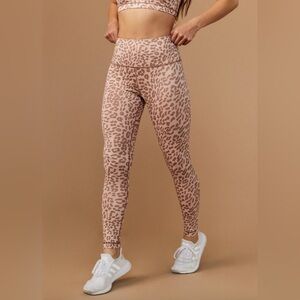 Chic Leopard Print Women's Leggings by Tan Lines